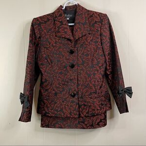 Vintage Karen Laurence Brocade Leaf Suit